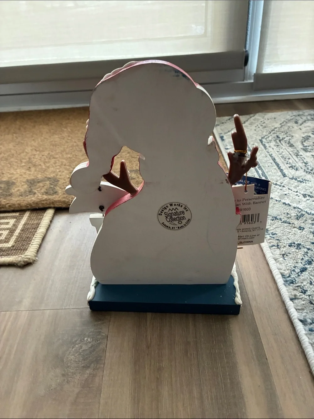 Festive Snowman Holiday Table Décor - Red and White